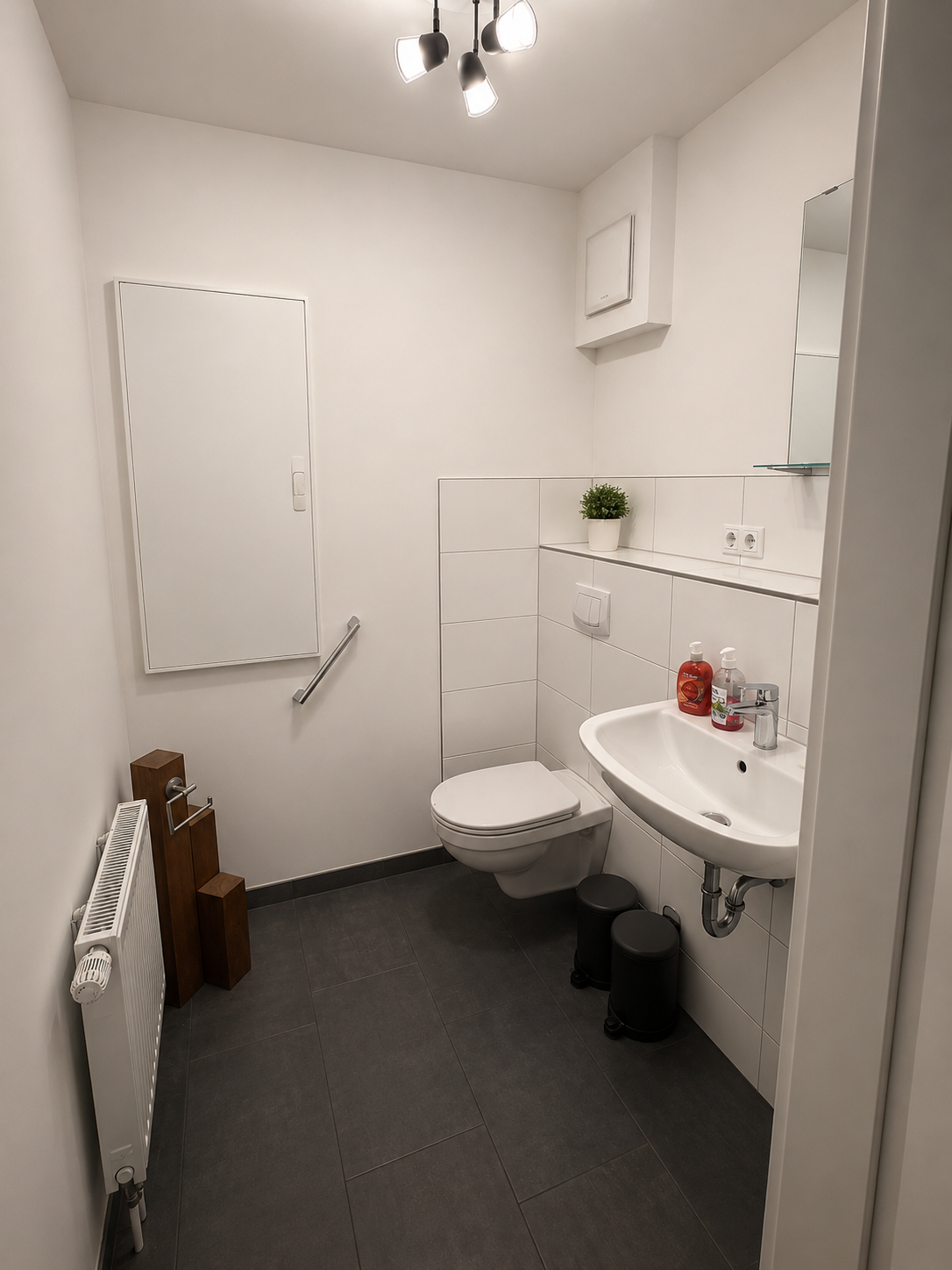 Modernes WC mit Waschbecken
