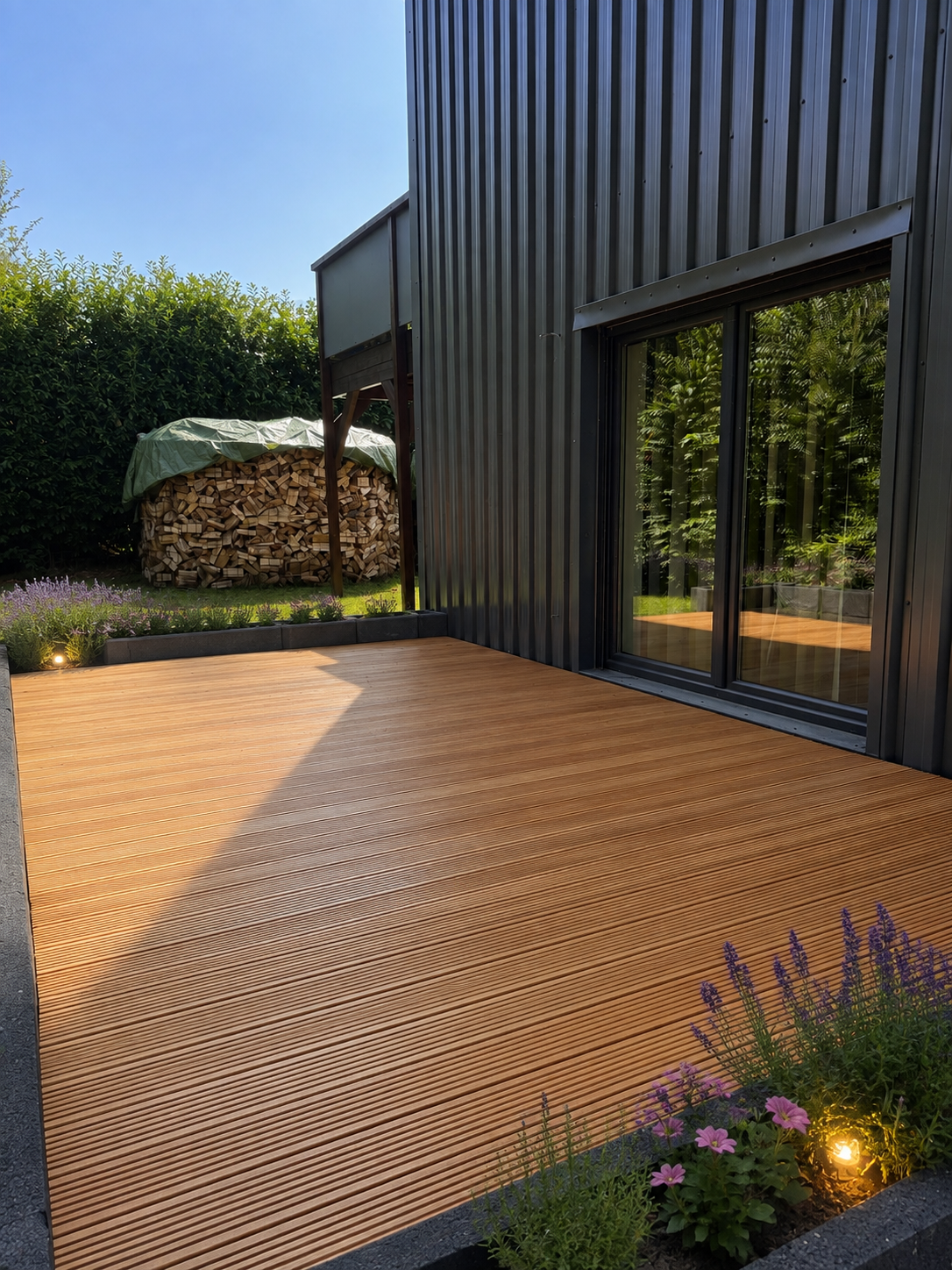 Großzügige Terrasse im Außenbereich